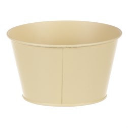 Obal kovový, žlutá barva s máky.