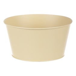 Obal kovový, žlutá barva s máky.