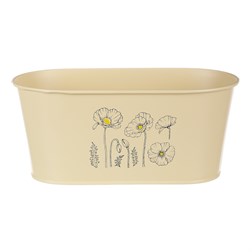 Truhlík kovový, žkutá barva s máky.