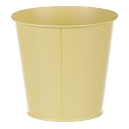 Obal kovový, žlutá barva s ptáčkem.