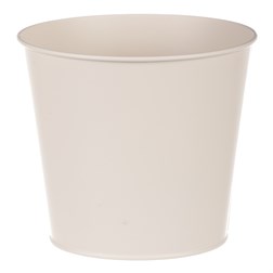 Obal kovový, krémová barva s ptáčkem.