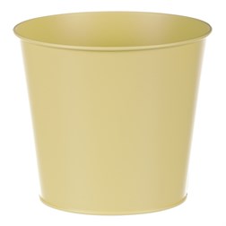 Obal kovový, žlutá barva s ptáčkem.
