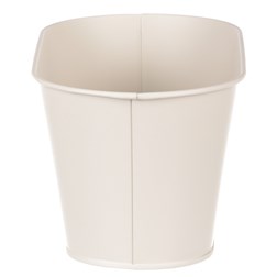 Truhlík kovový, krémová barva s ptáčkem.