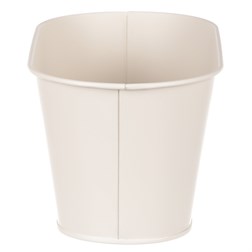 Truhlík kovový, krémová barva s ptáčkem.