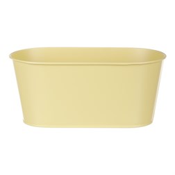 Truhlík kovový, žlutá barva s ptáčkem.