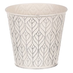 Obal kovový, krémová barva.