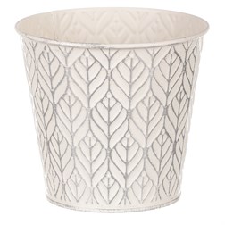 Obal kovový, krémová barva.