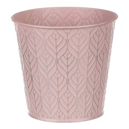 Obal kovový, růžová barva.