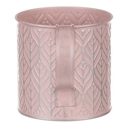 Obal kovový, růžová barva - konev.