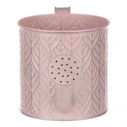 Obal kovový, růžová barva - konev.