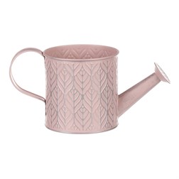 Obal kovový, růžová barva - konev.