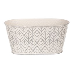 Truhlík kovový, krémová barva.