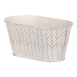 Truhlík kovový, krémová barva.