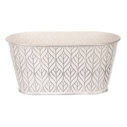 Truhlík kovový, krémová barva.