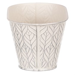 Truhlík kovový, krémová barva.