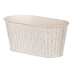 Truhlík kovový, krémová barva.