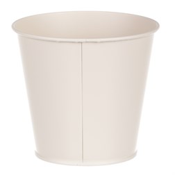 Obal kovový, krémová barva s včelkou.