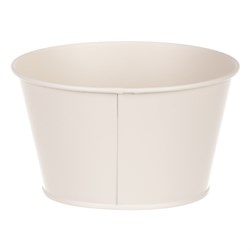 Obal kovový, krémová barva s včelkou.