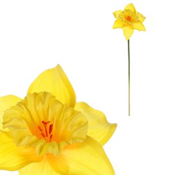 Narcis - umělý květ na stonku, žlutý