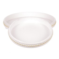 Tác dřevěný, kulatý. Cena za 1 sadu (2ks).