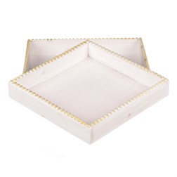 Tác dřevěný, čtverec. Cena za 1 sadu (2ks).