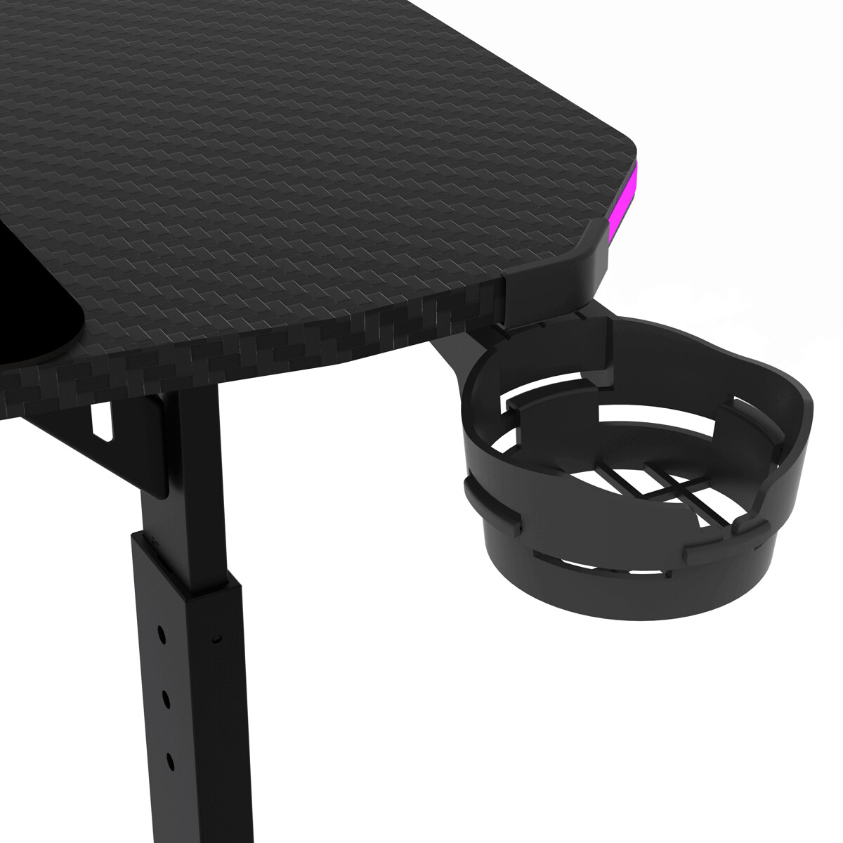 Herný stôl 120x60cm, RGB LED, variabilná výška, LT-H1212 BK
