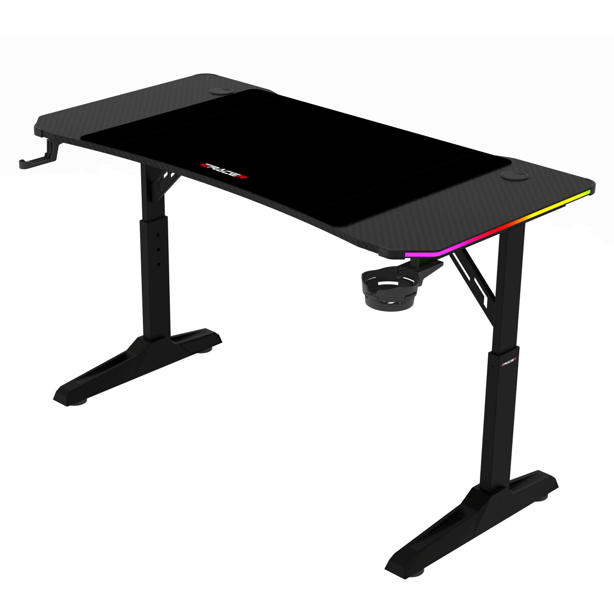 Herný stôl 120x60cm, RGB LED, variabilná výška, LT-H1212 BK