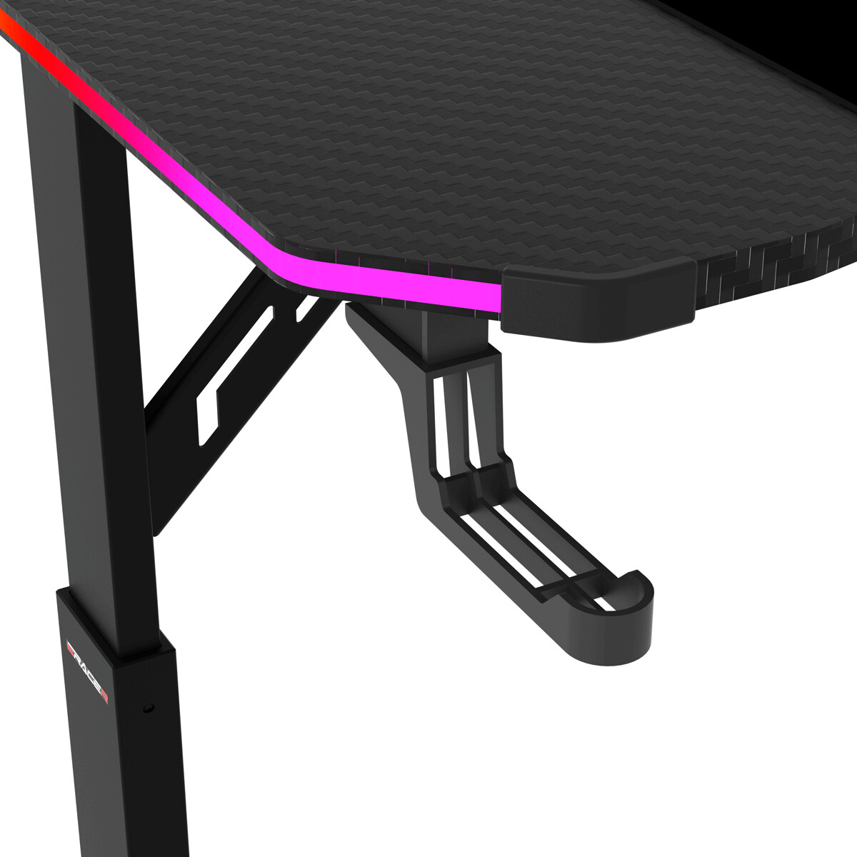 Herný stôl 120x60cm, RGB LED, variabilná výška, LT-H1212 BK