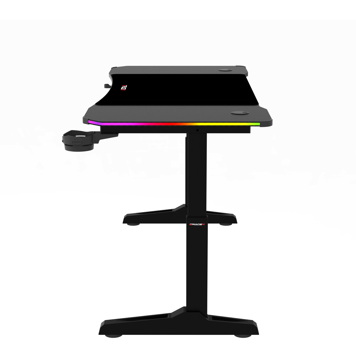Herný stôl 140x60cm, RGB LED, variabilná výška, LT-H1214 BK 