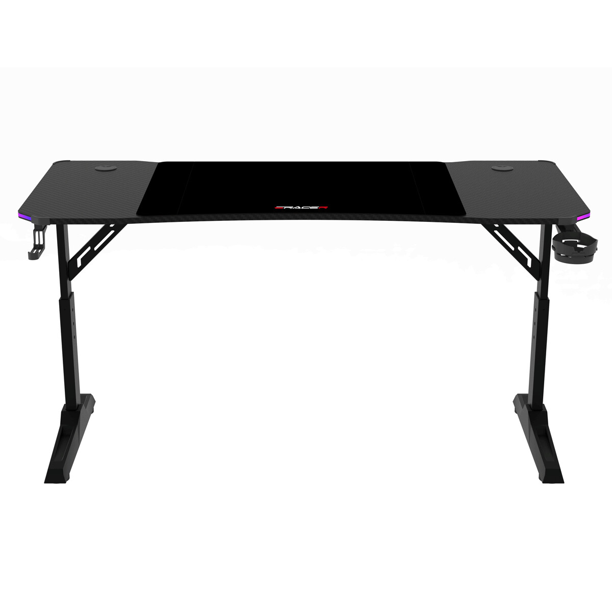 Herný stôl 140x60cm, RGB LED, variabilná výška, LT-H1214 BK
