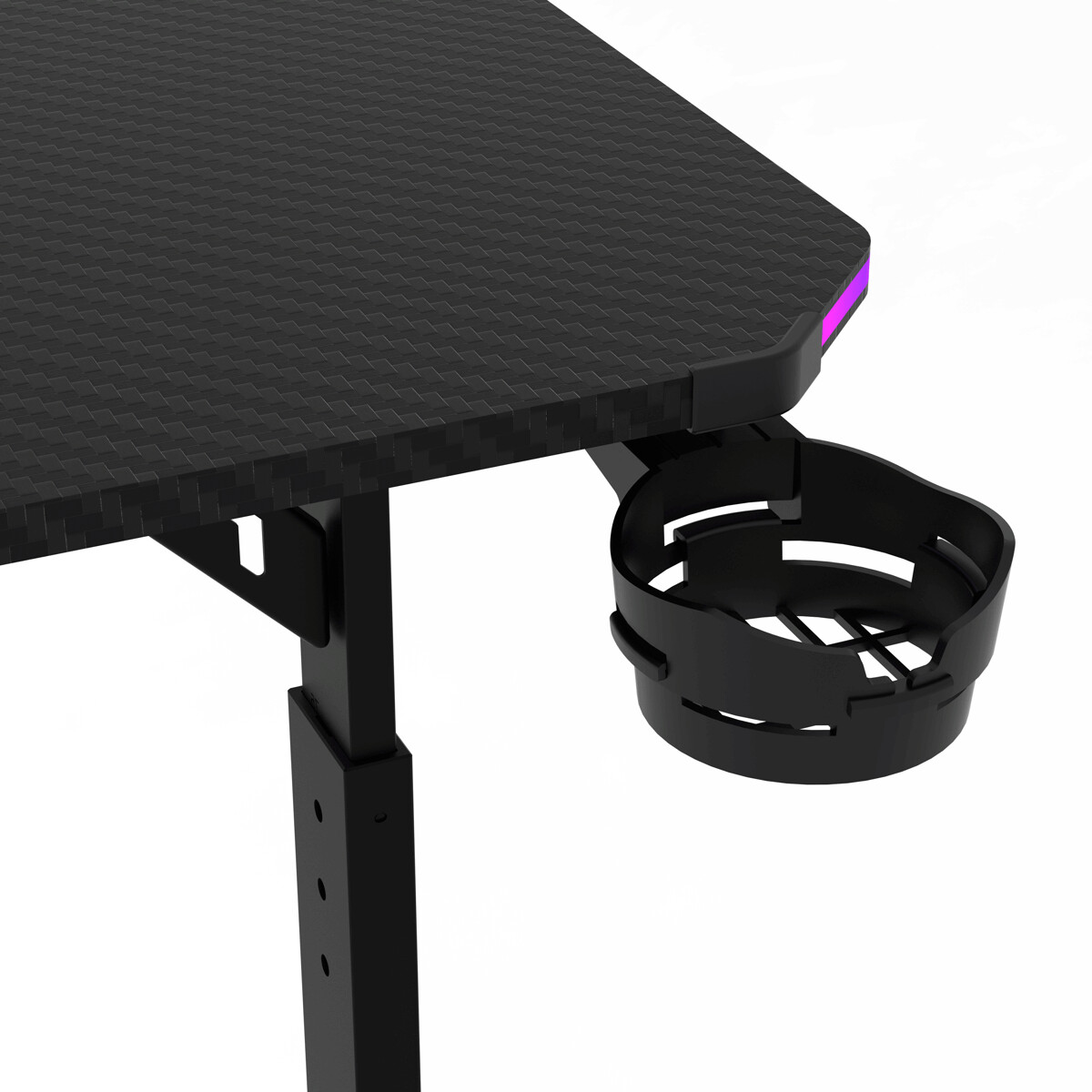 Herný stôl 160x60cm, RGB LED, variabilná výška, LT-H1216 BK
