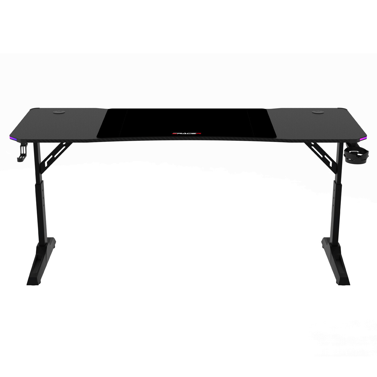 Herný stôl 160x60cm, RGB LED, variabilná výška, LT-H1216 BK