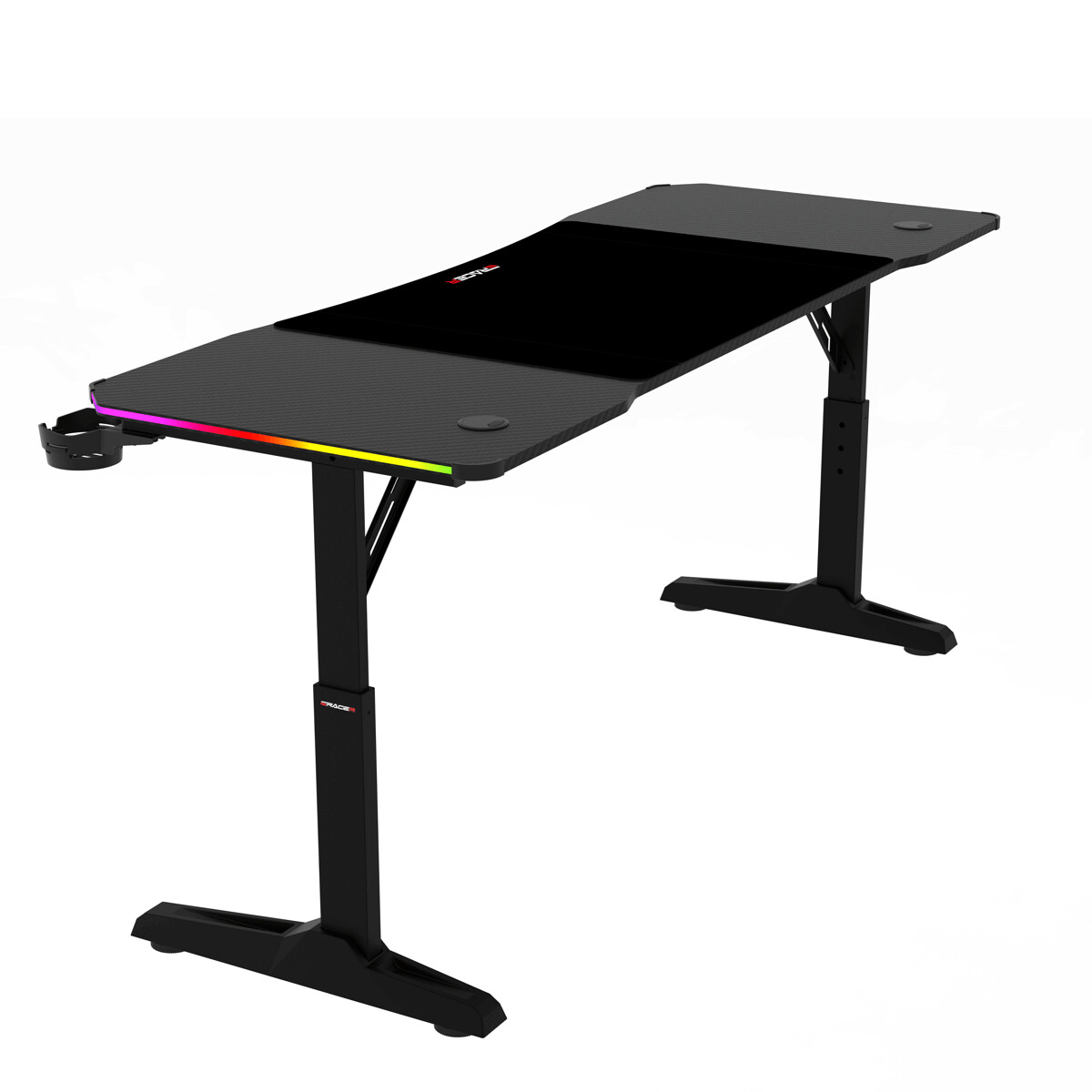 Herný stôl 160x60cm, RGB LED, variabilná výška, LT-H1216 BK