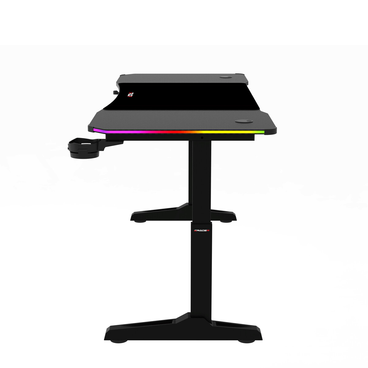 Herný stôl 160x60cm, RGB LED, variabilná výška, LT-H1216 BK