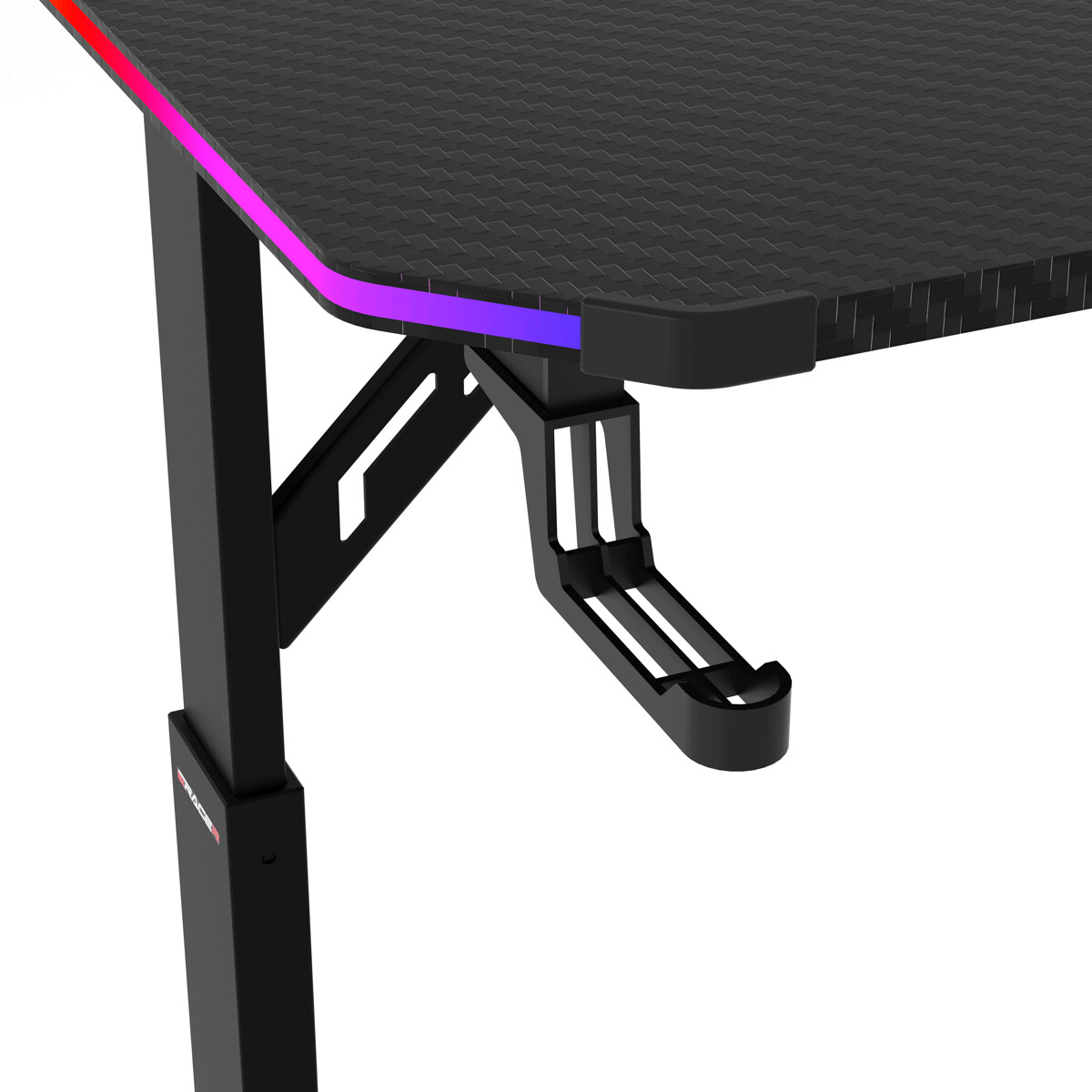 Herný stôl 160x60cm, RGB LED, variabilná výška, LT-H1216 BK