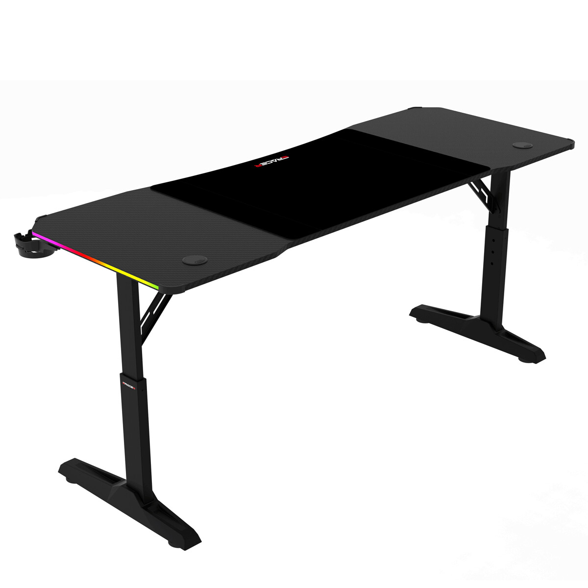 Herný stôl 160x60cm, RGB LED, variabilná výška, LT-H1216 BK