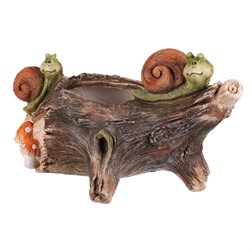 Šneci na pařezu - obal na květiny, magnesium