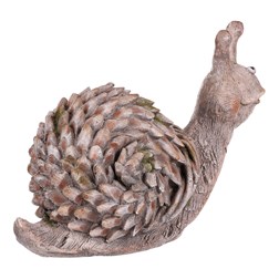 Šnek - zahradní dekorace, magnesium, barva šedá