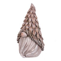 Hlava trpaslíka - zahradní dekorace, magnesium, šedá