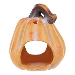 Dýně s obličejem - keramika, na čajovou/LED svíčku, žlutá