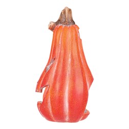 Dýně tvar hrušky obličejem - keramika, na čaj./LED svíčku, oranžová