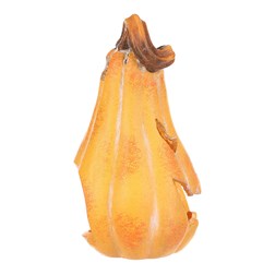 Dýně tvar hrušky s obličejem - keramika, na čaj./LED svíčku, žlutá