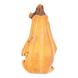 Dýně tvar hrušky s obličejem - keramika, na čaj./LED svíčku, žlutá