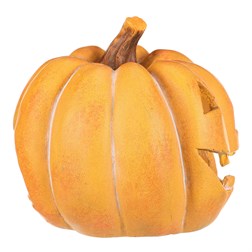 Dýně kulatá s obličejem - magnesium, svícen, velká, žlutá