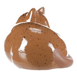 Kočka keramická ležící - větší, barva světle hnědá