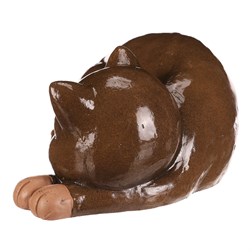 Kočka ležící - větší, magnesium, barva tmavě hnědá