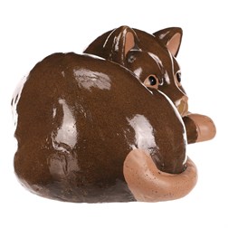 Kočka ležící - větší, magnesium, barva tmavě hnědá