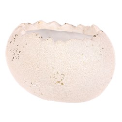 Obal na květiny - vejce na ležato, keramika, menší velikost