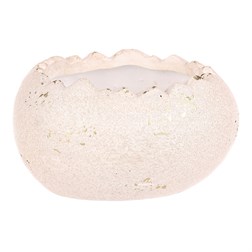 Obal na květiny - vejce na ležato, keramika, menší velikost