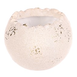 Obal na květiny - vejce na ležato, keramika, menší velikost